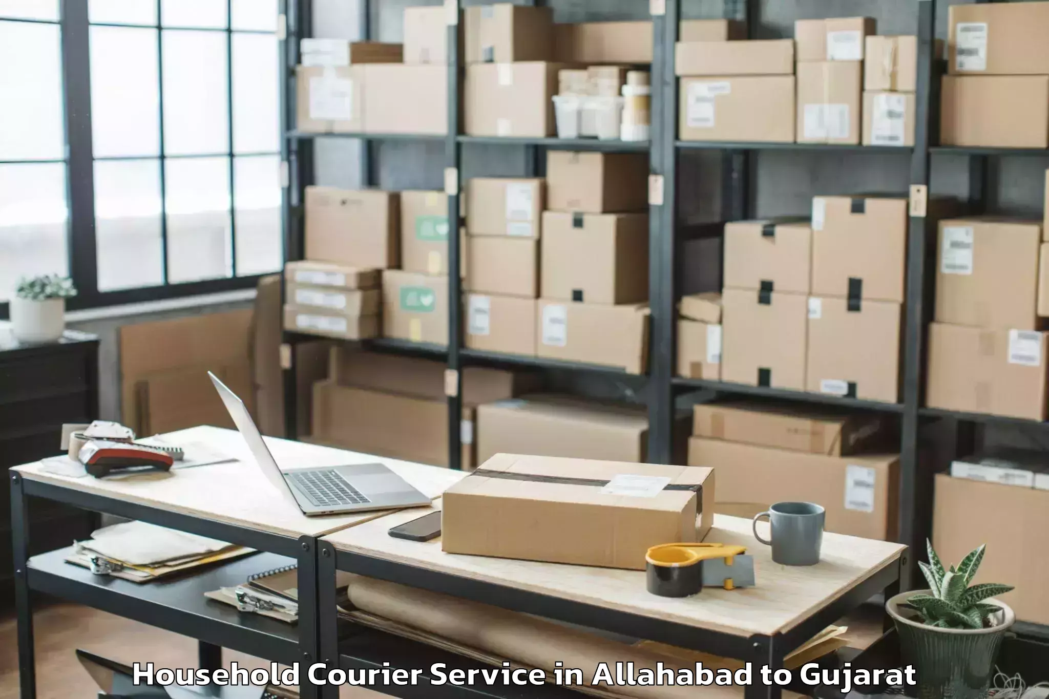 Reliable Allahabad to Gsfc University Vadodara Household Courier